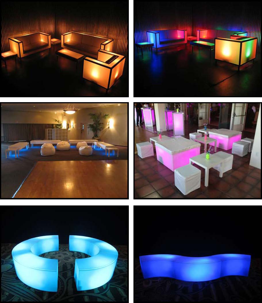 audio video & lighting - glowing furniture