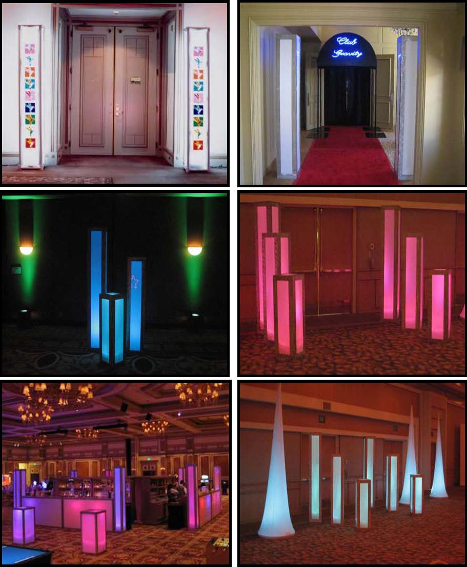 illuminated led columns